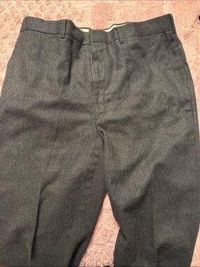 Haggar Black Pants with Gold Logo Tag and Cream Lining